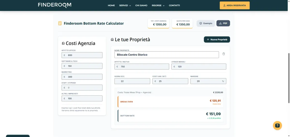 Finderoom Calculator Preview
